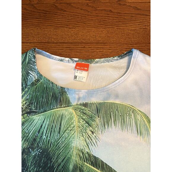 SUVA Tank Top Beach Cabana Photographic Print Sz Medium Private Label Summer USA - Picture 2 of 5